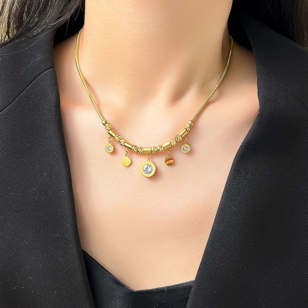 Design classique mauvais œil pendentif collier Bracelet en acier inoxydable chaîne bijoux pour cadeau
