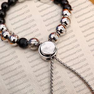 Bracelet en corde au Design classique, combinaison de lettres de sport, vieille fleur, perles réglables, breloque pour hommes et femmes