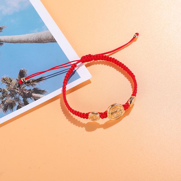 Pulsera con dijes de la Virgen María de diseño clásico, joyería para regalo de amantes