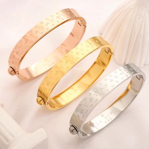 Classic Designer 3 kleuren cadeau kerstbangle handgemaakte sier vergulde verjaardagsbelemarmband met doos