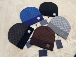 Designer automne hiver chaud style beanie chapeaux hommes et femmes mode bonnet tricoté automne laine en plein air chaud crâne casquettes