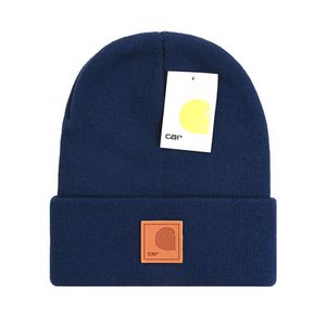 Designer classique automne hiver style chaud chapeaux chapeaux hommes et femmes mode logo Carhart 23 couleurs casquette tricotée laine d'automne en plein air casquettes de crâne chaudes C-3