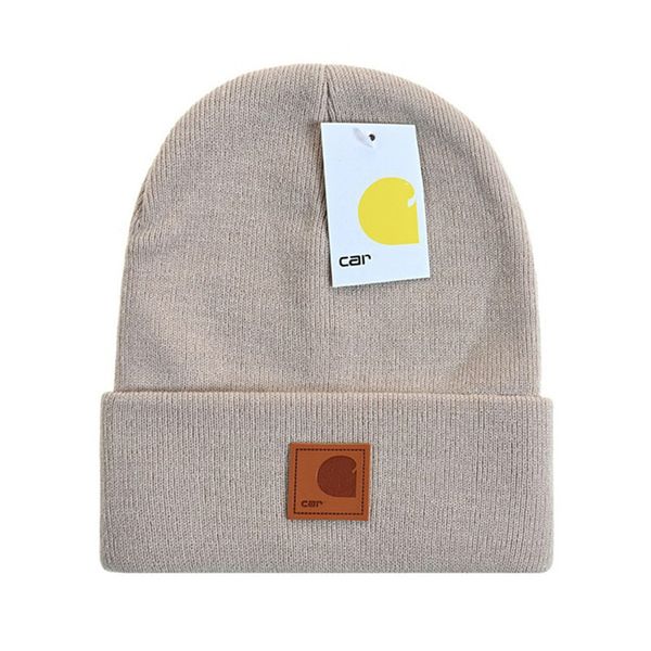 Diseñador clásico otoño invierno estilo caliente gorros gorros hombres y mujeres moda LOGO Carhart 23 colores gorro de punto lana de otoño gorros de calavera cálidos al aire libre C-20