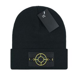 Designer clássico outono inverno ilha gorro chapéus estilo quente homens e mulheres moda universal malha boné outono lã ao ar livre pedra quente crânio bonés S-5