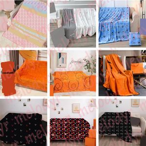 Classic Designer Blanket Winter Flannel Throw Blankets Letter Print Travel Cover Blanket Home Sofa Bed Carpet without Box