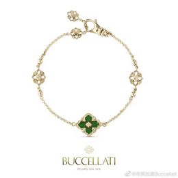 Bracelet de créateur classique bijoux Buccellati Bijoux de luxe Collier d'herbe à quatre feuilles Collier italien en diamant brossé La chaîne de collier peut être double face