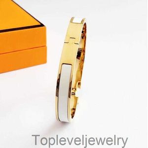 Klassieke Designer Bracelet Steel Bangle Luxuremerk 18K Rose Gold armbanden Dames Bracelet 8mm breed met cadeauzakje