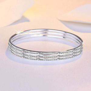 Bracelets de styliste classiques à trois anneaux pour femmes, couleur unie, étoile complète, givré, Simple, Haplong, cadeau pour petite amie