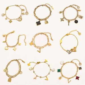 Bracelets de créateur classiques pour femmes, bijoux de charme en titane, à la mode, chaîne à maillons, pendentifs, Bracelet de canal