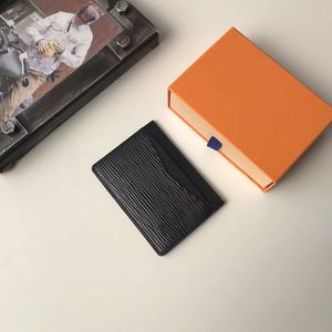 Porte-cartes noir de marque de styliste classique, portefeuille en cuir pour hommes et femmes, porte-monnaie Neo avec boîte 234J