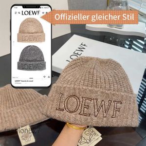 Klassieke ontwerper Cashmere Loewf gebreide hoed voor dames beanie cap winter heren wollen geweven thermische hoed voor verjaardag cadeaupf60