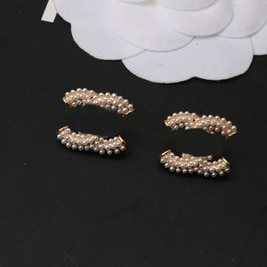 Pendientes clásicos de la marca Letters de la marca Gold Fashion Pearl Pearl Pearring Wedding Party Jewerlry 20 Estilo