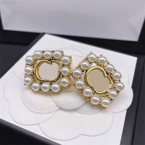 Boucles d'oreilles de créateur classiques bijoux femmes de luxe cardia coeur perle diamant oreilles plaquées or pour la mode rétro brincos 05zy