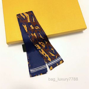 Écharpe de sac à main de créateur classique, lettres de mode ladind, foulards en soie, taille de cravate 8x1cm