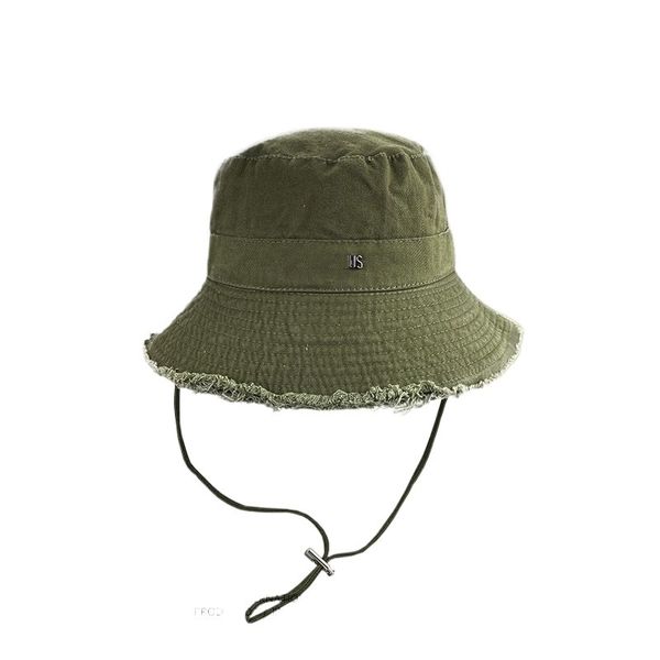 Sombrero de diseñador clásico para mujer bob estilo vanguardista sol previene sombreros de ala ancha negro blanco color caqui patrón sólido sombrero para el sol cappello ga0130 C4