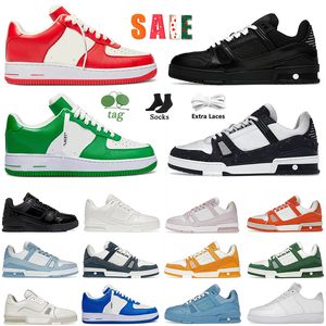 Zapatos de Diseño Pairs Casual Designer Shoes Denim Canvas Virgil LVAF1 Trainers Luxury Brand Loafers Sneakers