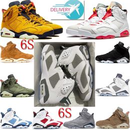 Classique Designer Jumpman 6 Chaussures de basket-ball Hommes Femmes 6s Baskets Prom Night UNC Georgetown Université infrarouge Bleu formateurs flexibles zapato Taille 36-47