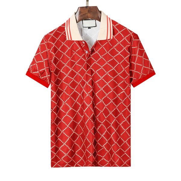 Classic Designer Mens Polos 22SS Mode Hommes Polo Shirt avec Lettres High Street T-shirts À Manches Courtes D'été Casual Tees Tops 5 Styles M-3XL