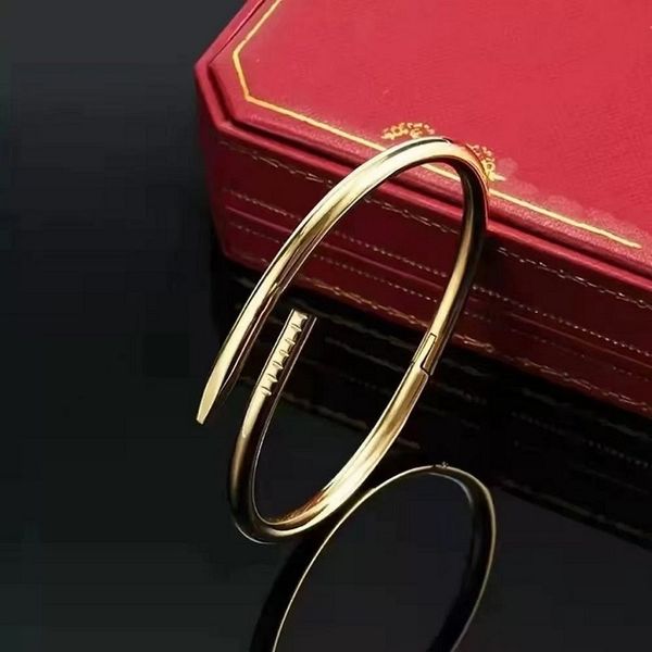 Diseñador Diseñador Pulsero de uñas Diseñador Fashion Unisex Posgurete Pulsera de brazalete Bangle Gold Sier Rose Joyería Valentín Día al por mayor