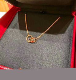 Classique designer collier vis anneau amour colliers mariage femme diamant bijoux cercle mode pendentif plaqué or chaîne cjeweler luxe Q2