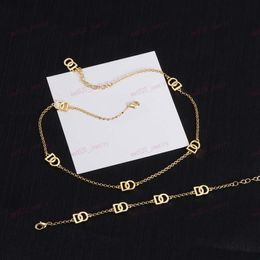 Klassieke designerkettingen, armbanden, hoogwaardig 18K goud gegalvaniseerd messing, zeer herkenbare alfabetsieraden, bruiloften, bruiden, feesten, geschenken