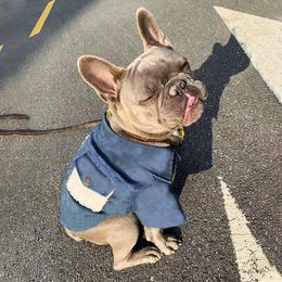 Klassieke Designer Pet Denim Jas Herfst Winter Honden Bovenkleding Kleding Warme Oude Bloem Gedrukt Jas voor Cat Dog