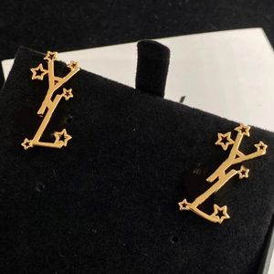 Klassieke Designer Stud -oorbellen y voor vrouwen oorrang luxe ontwerpers Gold Letter Stud oorbellen sieraden 254L