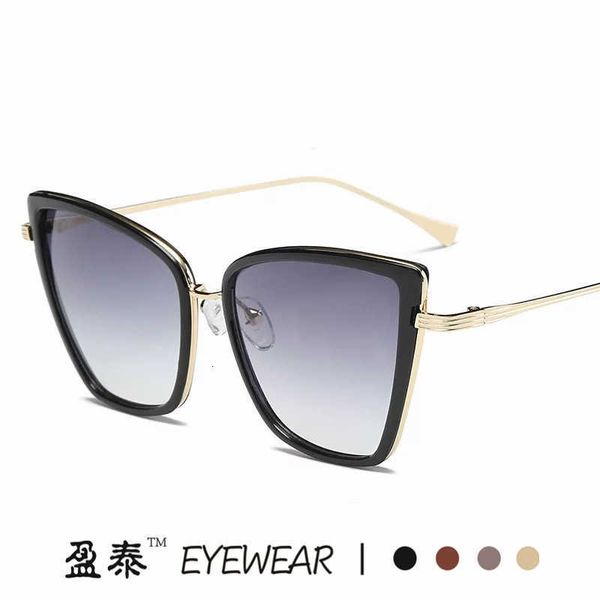 Diseñador clásico Gafas de sol Anteojos Gafas Playa al aire libre Gafas de sol para hombre Mujer Nuevo Ojo de gato Moda Personalizada Reflectante Versátil Calle Foto