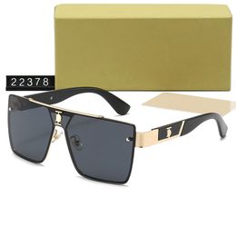 Lunettes de soleil de créateur classiques pour femmes et hommes Modèle de mode Protection spéciale UV 400 Cadre à double faisceau Femmes Marques de plein air Design Alliage Nuances dégradées