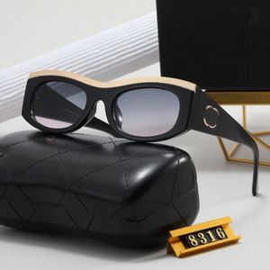 Klassische Designer-Sonnenbrille. Damen-Sonnenbrille mit kleinem Rahmen und ovalem Metallrand