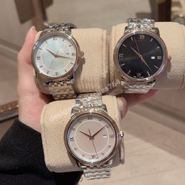 Classic Designer Watch Femmes Sky Dweller Diamond Watch Quartz Mouvement en acier inoxydable Mother of Pearl Dial Sangle Dames Wrist Shatchs Montre de Luxe