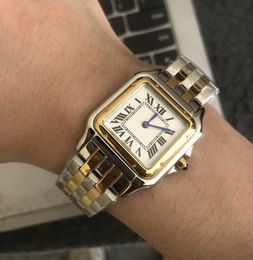 Reloj de diseñador clásico para mujer para hombre panthere relojes de movimiento de moda tanque cuadrado Mujeres relojes de plata y oro Montre de Luxe negocios de alta calidad 316L C318