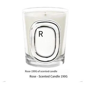 Bougie parfumée 190g comprend une boîte trempée Lily collection Articles de collection de décoration intérieure Cadeau de piment de la Jamaïque Bois de santal Ambre Parfum de baies de rose