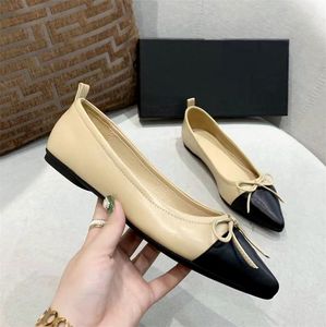 Chaussures de bateau à talons plats pour femmes de créateur classique, chaussures de danse à semelles souples en cuir véritable, sandales en cuir pour dames, mocassins paresseux, chaussures à rouleaux d'œufs, chaussure unique à nœud