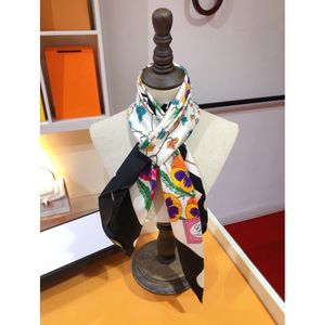Klassieke Designer Women SCRANF 180-90 cm Hoge kwaliteit Soft Silk Scarf Spring en Summer Lady Shawl Travel Beach Silk Ring Sjalven