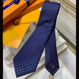 Designers classiques hommes d'affaires cravate de luxe lettre de soie brodée impression dames cravate accessoires de mode cravate avec boîte d'origine 231092PE