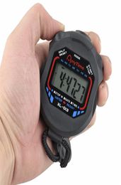 Klassieke Digitale Professionele Handheld LCD Chronograaf Sport Stopwatch Timer Stopwatch met string 2017 nieuwe 2882229