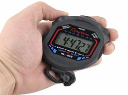 Classic Digital Professional Handheld LCD Chronograph Sports Stopwatch Timer Stop Watch met String5519767