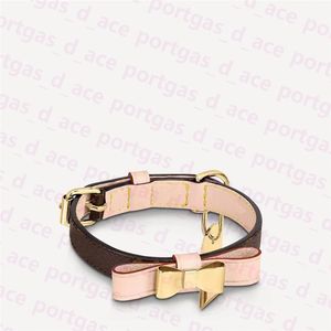 Collar de correa de perro clásico cuero genuino Bowknot collares para mascotas INS moda Pomeranian Corgi Bulldog Chihuahua Schnauzer correas al aire libre