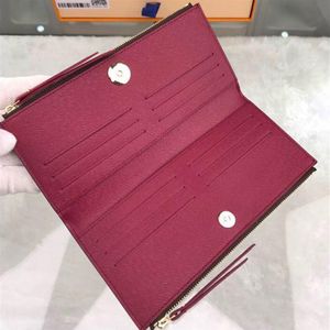 Klassieke Double Zipper Long Wallets Bags For Women kaarthouders voor dames echte leer PVC schoudertas portemonnee voor vrouw 21 5x10cm278w