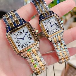 Classic Designer Watch Womens Mens Panthere Fashion Movement Watches Square Tank Femmes Gold Silver Watches Montre de Luxe Business High Quality 316L C318
