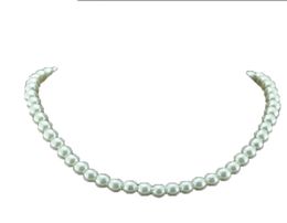 Collier de perle classique blanc élégant de 75 mm de diamètre pour femmes hommes adolescents de mariage Colliers Trend2937165