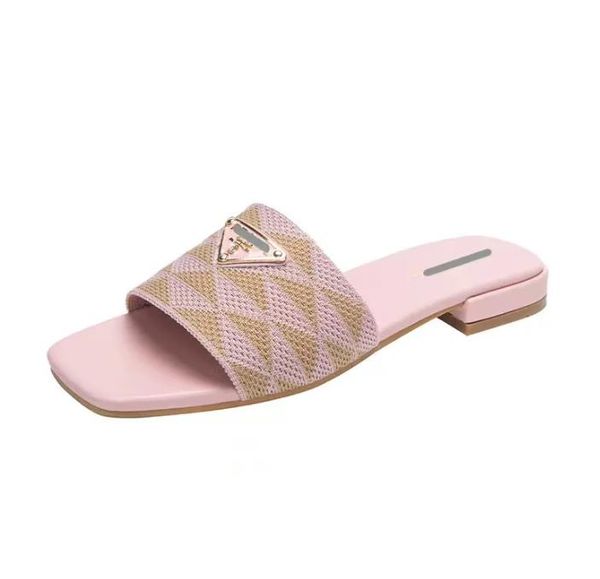 Pantoufles classiques en tissu brodé noir beige multicolore broderie mules femmes maison tongs sandales décontractées été cuir plat toboggan caoutchouc magasins d'usine