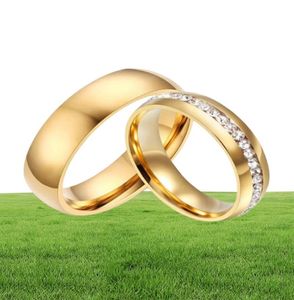 Anneaux de mariage de fiançailles classiques pour femmes hommes bijoux en acier inoxydable Couple bandes de mariage bijoux de mode 1855970