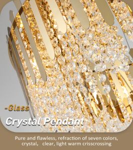 Chandelier de luxe LED European classique luxe Crystal Chandelier Modern Creative Living Room Hotel Villa Banquet Hall Pendant Lampe