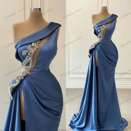 Robes de soirée classiques robe de bal en satin une gaine de la gaine broderie de sirène robes sexy pour vestidos de fête formels de gala 240401