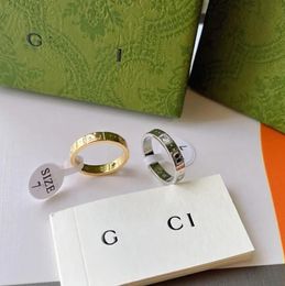 Klassieke voortreffelijke bruiloft modeontwerpster Ring Gold Sier -kleur Geselecteerde geliefden Geschenken voor vrouwen van hoge kwaliteit sieraden