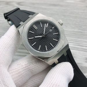 Moda clásica Reloj de acero inoxidable de 42 mm Audexxx Pigxxx Reloj de lujo para hombres Banda de silicona de zafiro Reloj con calendario Diseñador Reloj deportivo para hombres Montre regalo