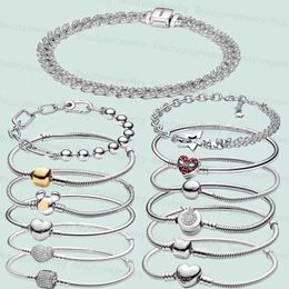 Klassieke mode 925 Sterling Silver Exquisite kralen Bracelet Designer ontworpen voor Pandoras Gereed Gepersonaliseerde Romantic Jewellery Festival Gift voor dames