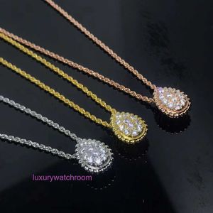 Colliers de pendentif Bolgrey Classic Fashion Collier en diamant complet avec placage en or rose 18K pour hommes et femmes comme cadeau de la Saint-Valentin